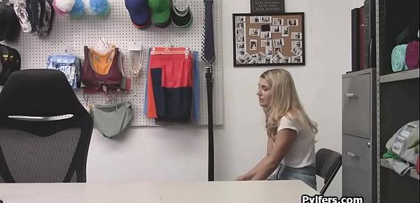  Super cute perky blonde fucked at the LPOs office